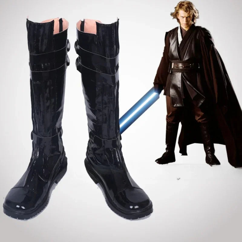 SW Cosplay Boots – Darth Vader, Anakin, Luke Skywalker, Obi-Wan, Darth Maul & Stormtrooper Shoes for Men’s Halloween Costume