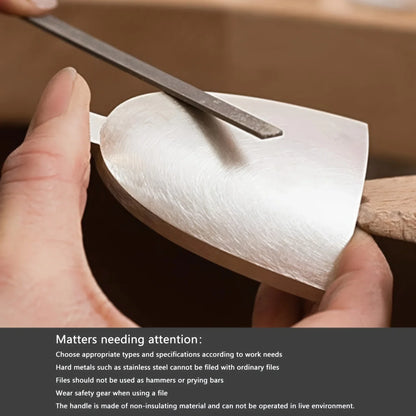 Premium Needle File Set – High-Carbon Steel Files with Non-Slip Ergonomic Handles for Precision Wood, Plastic, and Model Filing