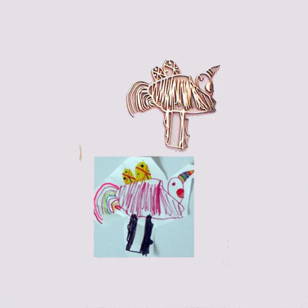 Personalized Children’s Drawing Keychain – Custom Kids Artwork Photo & Logo Car Keyring Gift