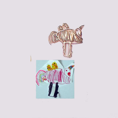 Personalized Children’s Drawing Keychain – Custom Kids Artwork Photo & Logo Car Keyring Gift