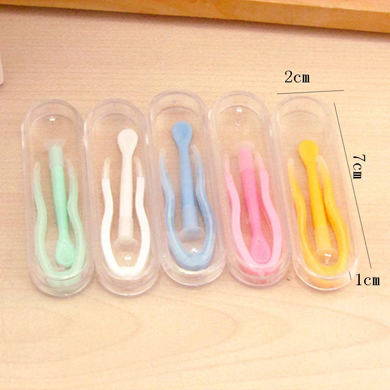 1Set New Contact Lens Inserter Remover - Multicolor Tweezers and Suction Stick - Special Clamps Tool