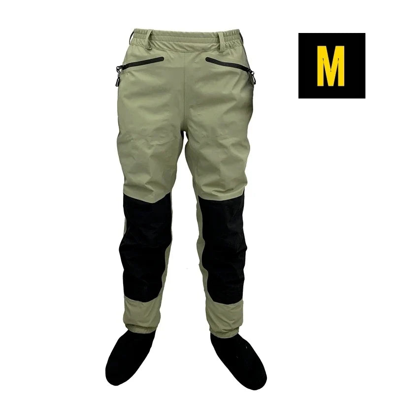 3 Layer Breathable Waterproof Fly Fishing Waist Waders – Stockingfoot High Pant Waders for Duck Hunting & Wading