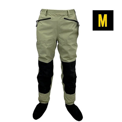 3 Layer Breathable Waterproof Fly Fishing Waist Waders – Stockingfoot High Pant Waders for Duck Hunting & Wading