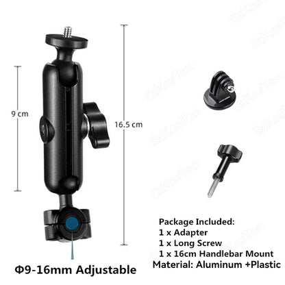 Selfie Stick Monopod Handlebar Mount – Compatible with Insta360 X4/X3/X2, GoPro 8-13 & DJI for Bicycle & Motorcycle