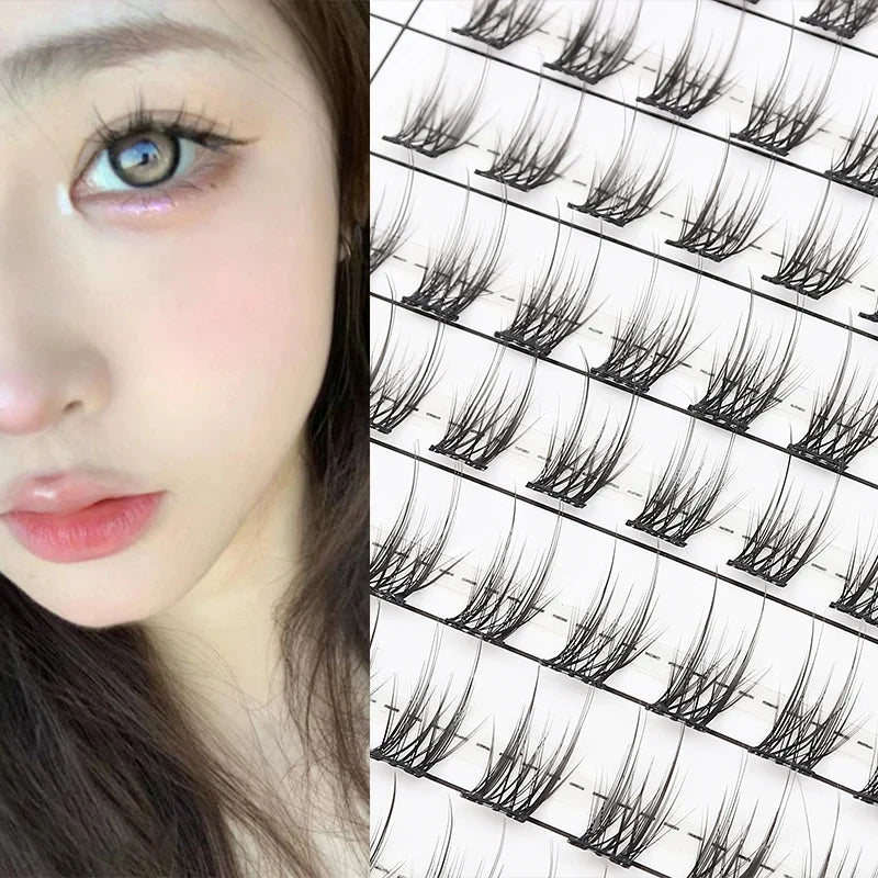 Individual Lash Extensions Kit – DIY Cluster Eyelash Book, False Lashes for Home Makeup