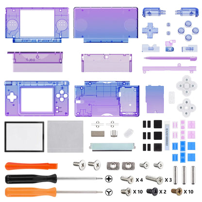 eXtremeRate Replacement Full Housing Shell for Nintendo DS Lite – Case Cover with Buttons & Screen Lens for NDSL