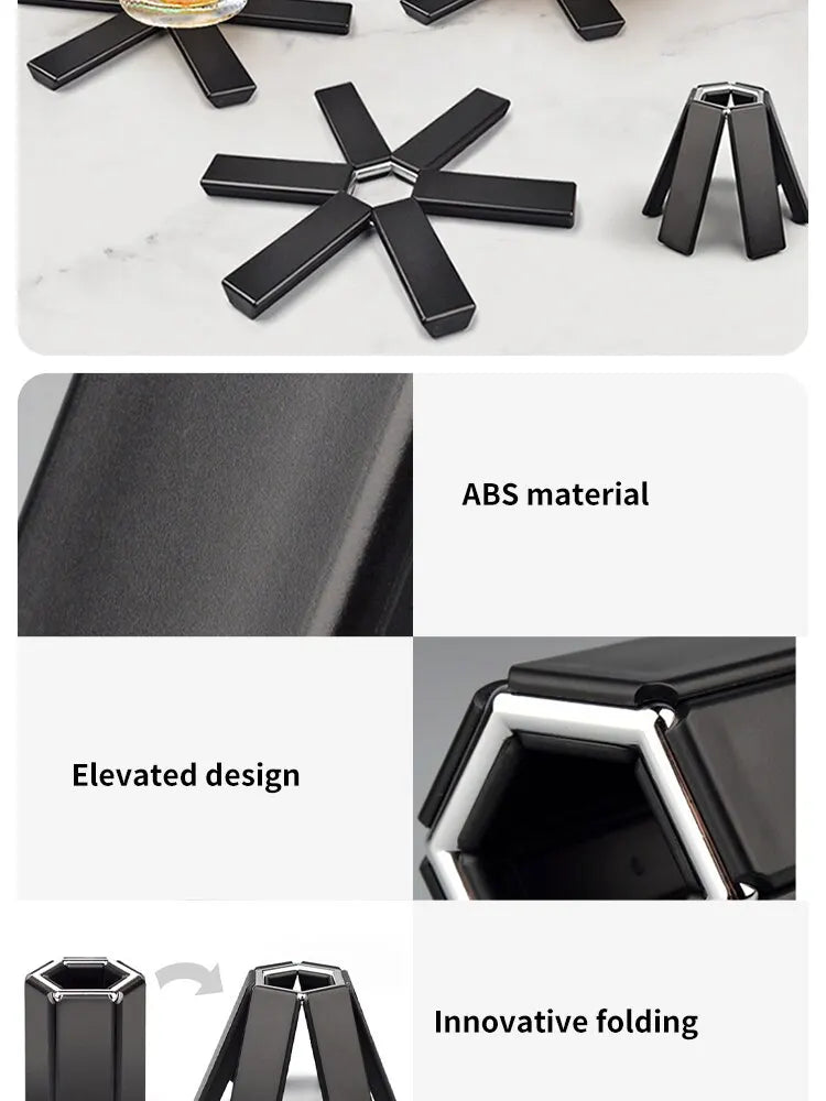 Heat-Resistant Pot Mat & Dish Placemat – Folding Coaster for Pans and Kitchen Use