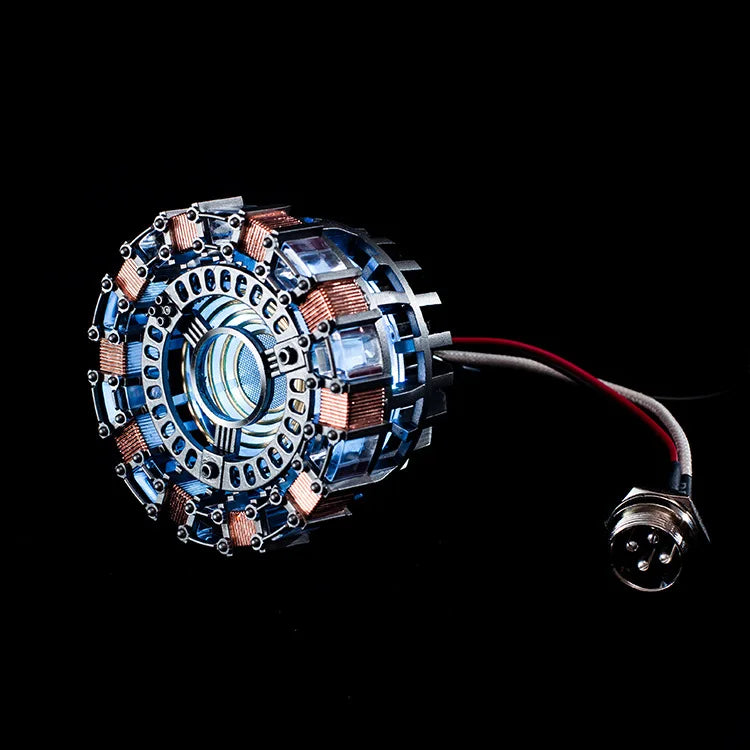 Avenger Iron Man MK1 Arc Reactor – Tony Stark Heart of Mark Figure with LED Light, 1:1 Cosplay Toy Chest Lamp for Kids Gift
