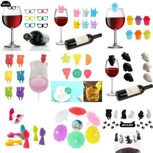 Wine Wanders: Silicone Glass Tongue Charms - Sip, Identify, and Charm Away!