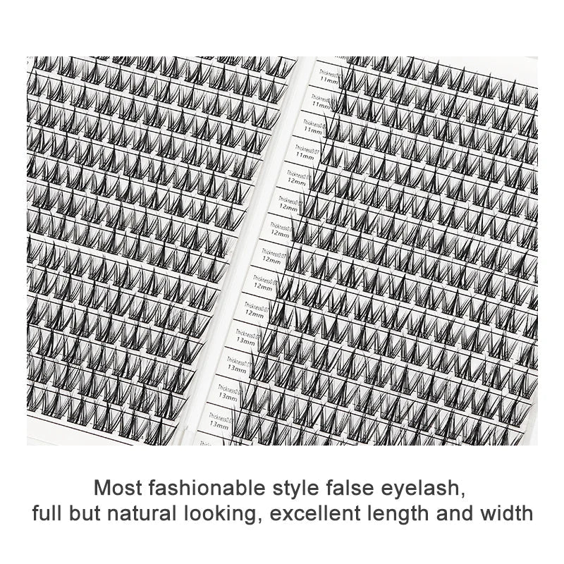 Individual Lash Extensions Kit – DIY Cluster Eyelash Book, False Lashes for Home Makeup
