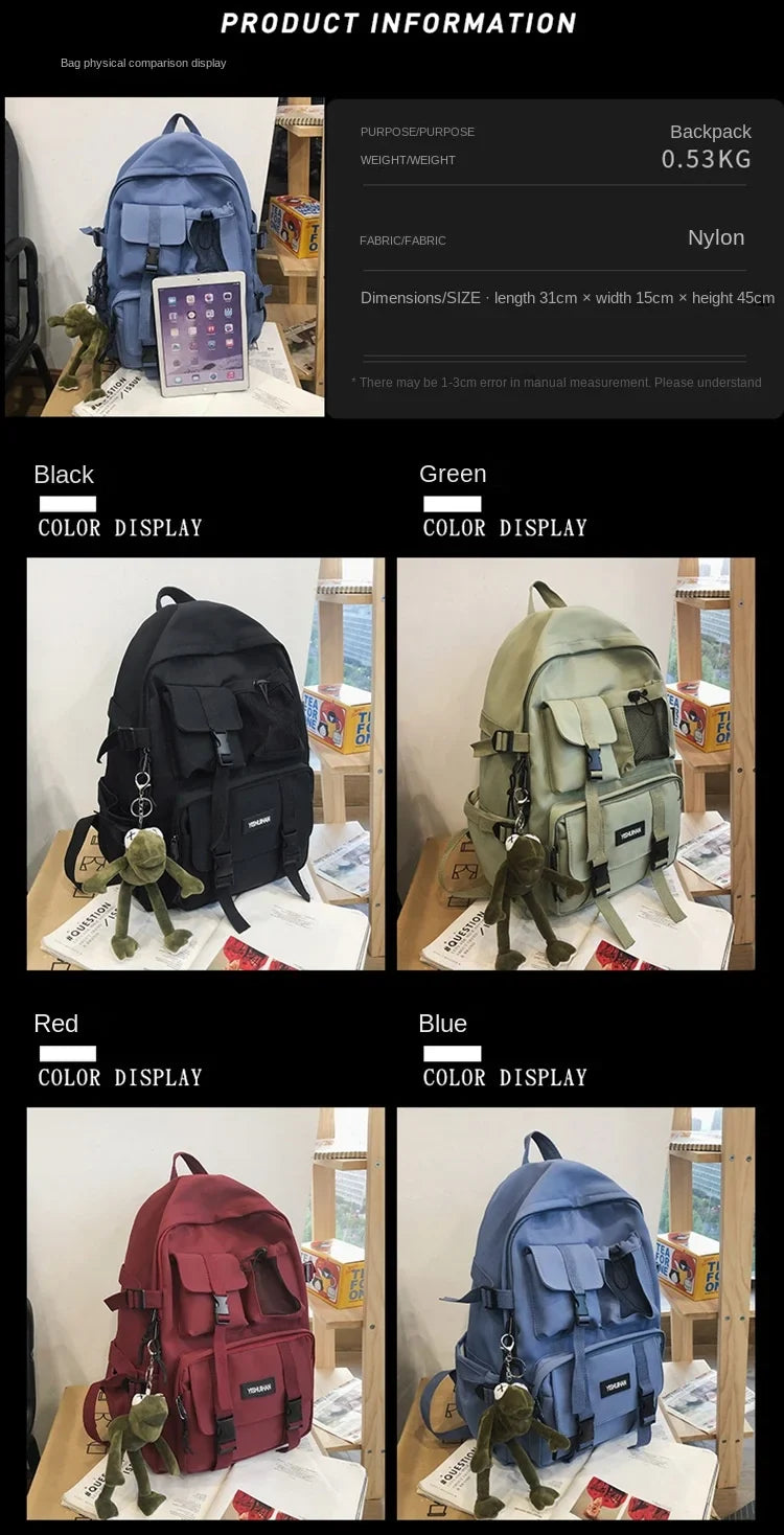 Multifunctional Teen Laptop Backpack – High-Quality Canvas School Bag for Boys & Girls
