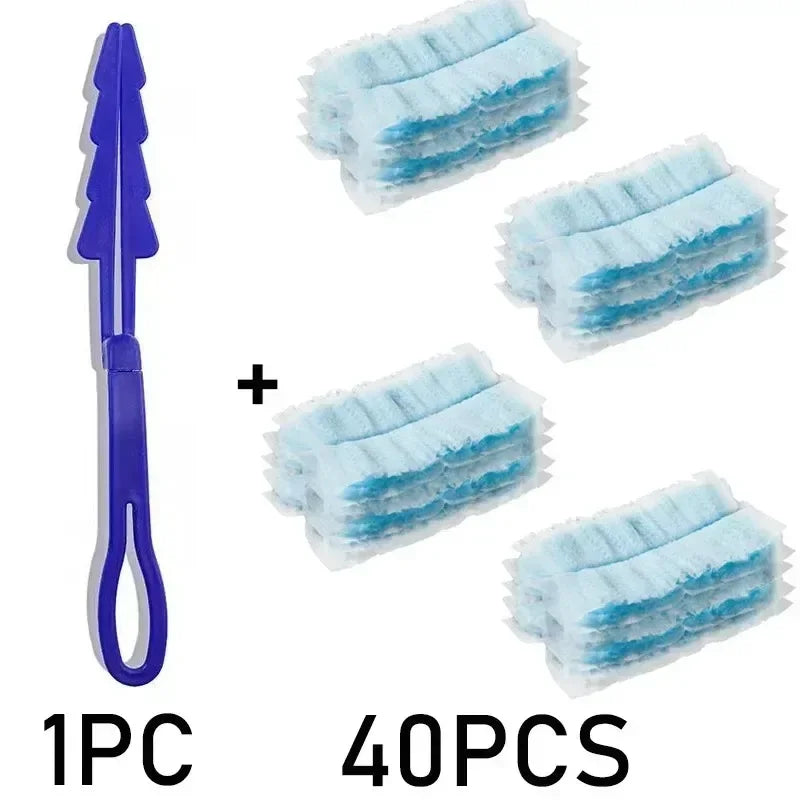 Replacement Microfiber Duster Heads – 10-60pcs Disposable Short Dusters for Home & Office Cleaning, Blinds & Surfaces