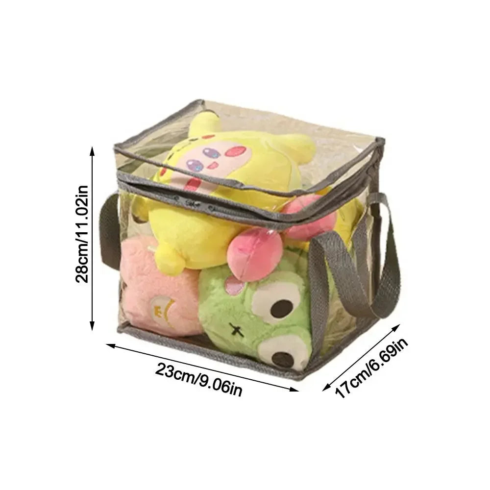 Large Capacity PVC Waterproof Toy Storage Box – Foldable Transparent Dustproof Home Organizer Bag