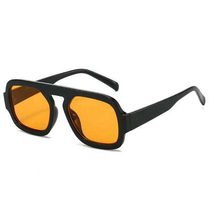 JNPCXI Retro Square Sunglasses – Fashion Gradient UV400 Shades for Men & Women, Punk Style