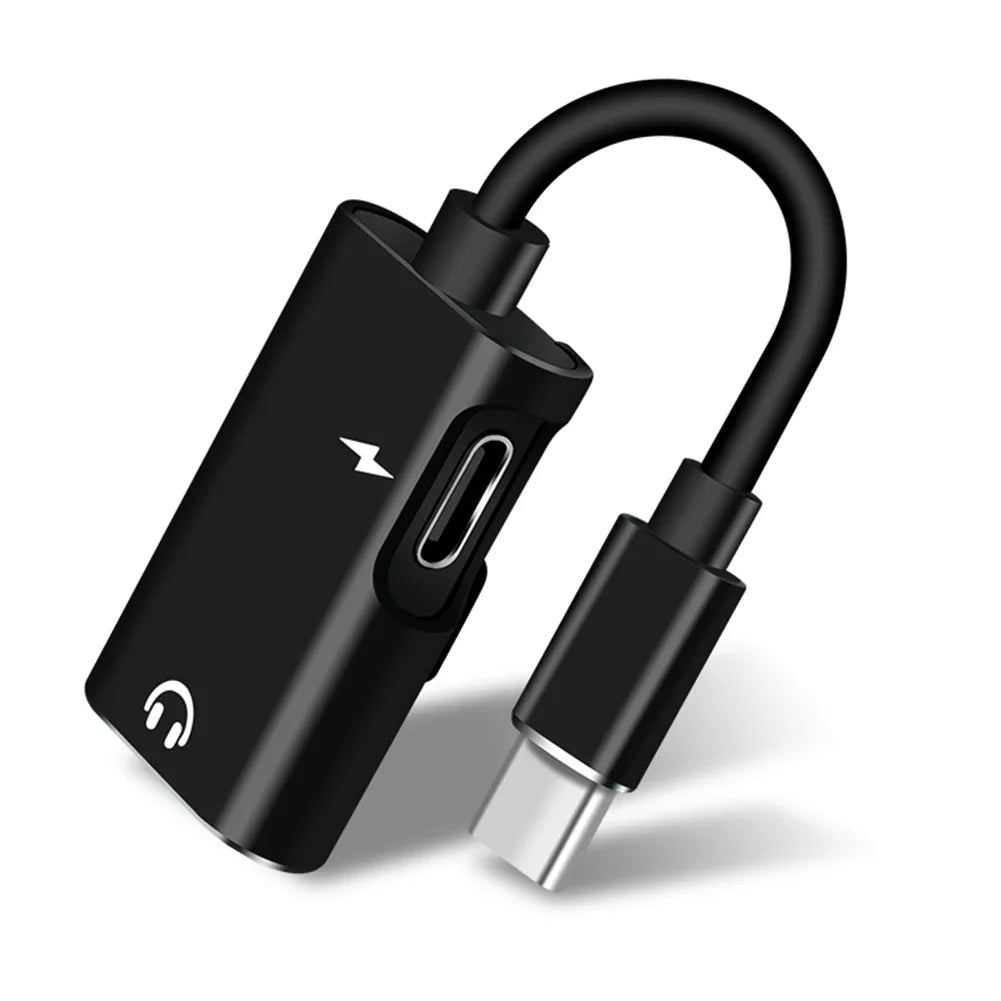 Type-C to 3.5mm Jack Adapter – Audio Splitter for Xiaomi, Huawei, USB-C Headphone Cable & Charger AUX Adapter