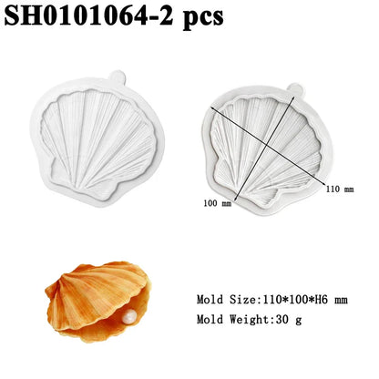 Meibum Marine Theme Silicone Cake Molds – Shell & Pearl Design, Food-Grade Baking & Cake Decorating Tools