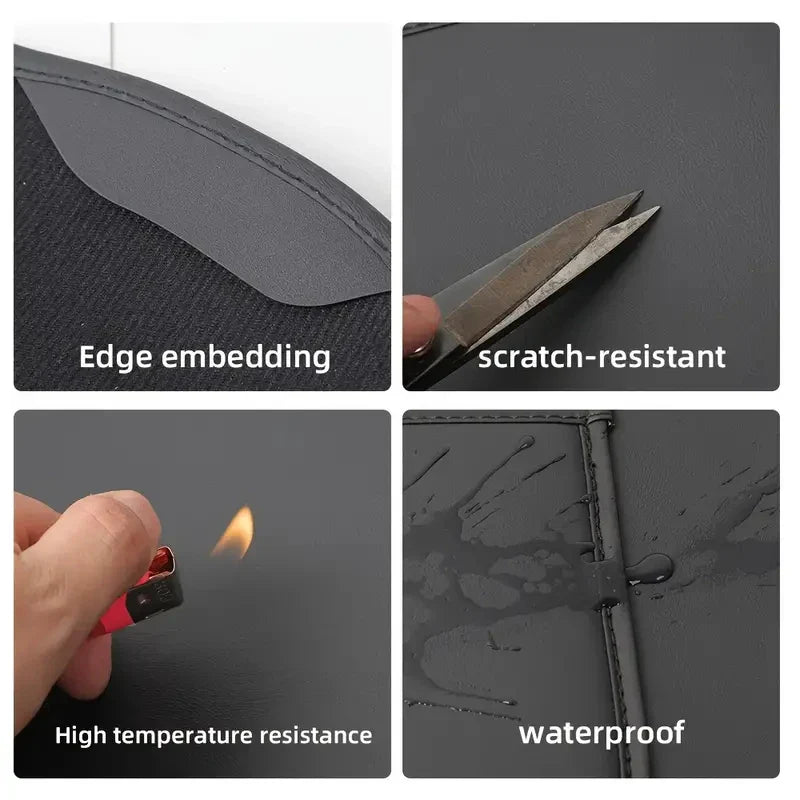 Car Seat Back Protective Mat – Anti-Kick Leather Scratch Protector for Tesla Model 3/Y Full Seat Accessories