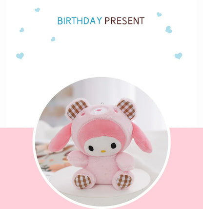 Sanrio Kawaii Plush Keychain — Hello Kitty, My Melody, Kuromi & Cinnamoroll Cartoon Bag Charm Pendant
