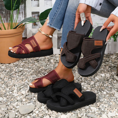 Women’s Fashion Hollow Sandals – Lightweight Breathable Beach Vacation Slippers, Comfortable Summer Footwear