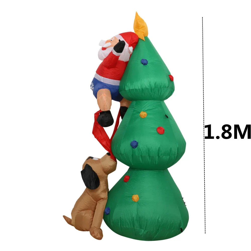 Christmas Tree Inflatable Decoration – Built-in LED Lights Ornament for Xmas Party, New Year, Indoor and Outdoor Garden Decor