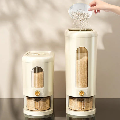 Rice Storage Container - 5/10KG Large Capacity Dry Food Dispenser Insect-Proof Kitchen Cereal Storage Box