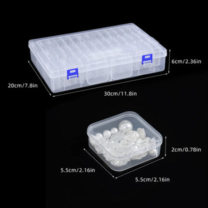 Durable Transparent Plastic Storage Box – 14/30 Compartments Organizer for Jewelry & Small Items