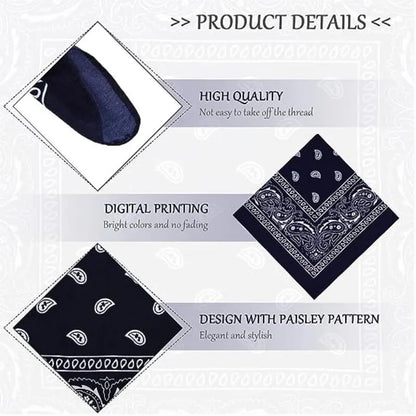Fashion Bohemian Print Bandana: Versatile Headbands for Outdoor Use - Unisex Hip Hop Style, Also Doubles as Wrist Wraps or Face Mask