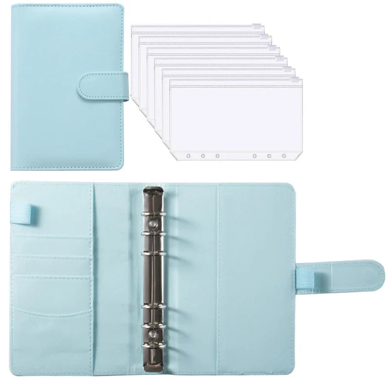 2024 A6 PU Leather Budget Binder Set – Cash Envelopes System with Binder Pockets for Money, Budget Saving & Bill Organizer
