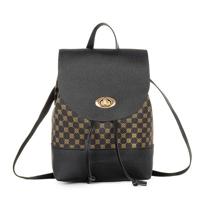 Women's Mini Travel Backpack - Cute PU Leather Purse and Shoulder Bag Combo