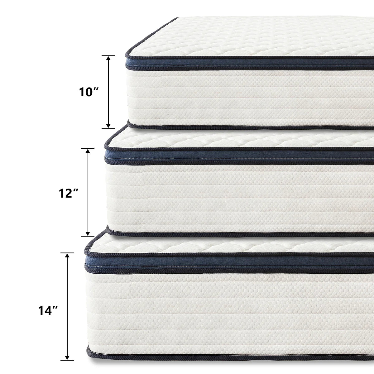 Queen Size Gel Memory Foam Hybrid Mattress — Medium Firm Comfort with Pressure Relief & Motion Isolation, Mattress in a Box