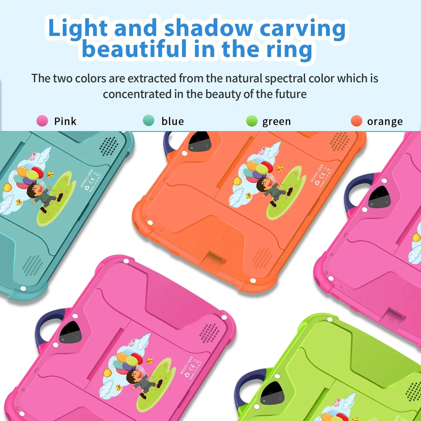 New Cartoon Pattern Kids Tablet – 7 Inch, Quad-Core, 4GB RAM, 64GB ROM, Android Learning & Education Games, Children's Gift