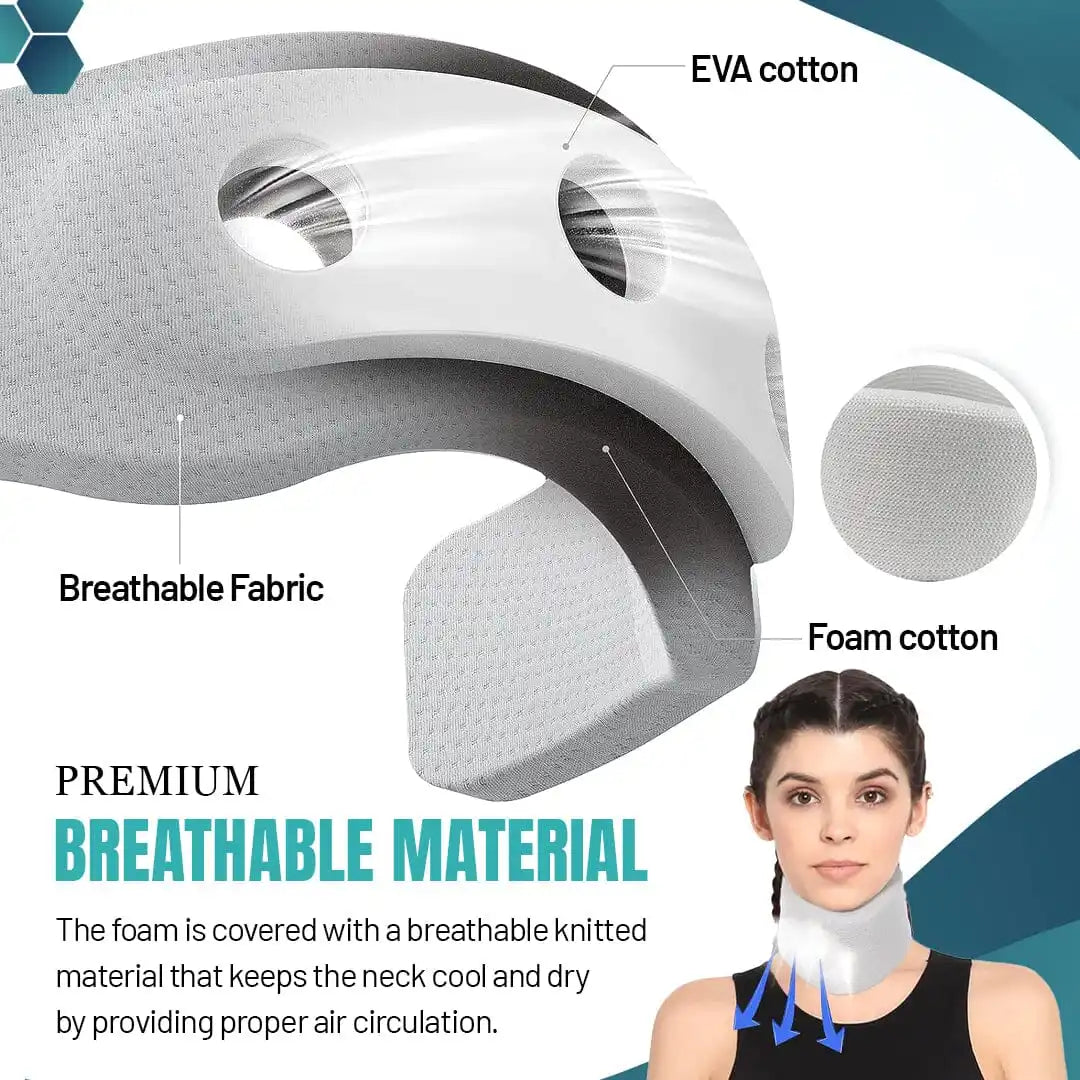 Soft Neck Support Sponge Brace for Migraine - Cervical Collar to Relieve Pain and Pressure - Includes Free Cover for Added Comfort