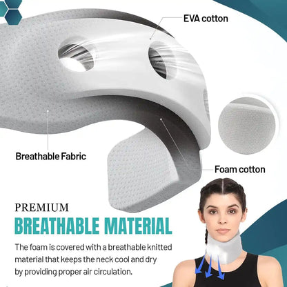 Soft Neck Support Sponge Brace for Migraine - Cervical Collar to Relieve Pain and Pressure - Includes Free Cover for Added Comfort