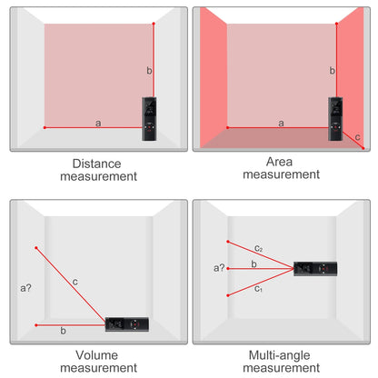 40M/60M Mini Smart Laser Distance Meter | Portable USB Rechargeable Infrared Rangefinder