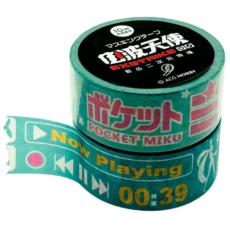 Hatsune Miku Anime Washi Tape — Waterproof Cartoon Paper Tape for Crafts, School Stationery & Gifts
