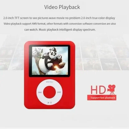 Kawaii Hello Kitty Mini MP3 Player – Cartoon Anime Portable Music Walkman for Students, Sports & External Sound Playback