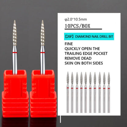 2023 NEW Tungsten Steel Nail Drill Bits - Milling Cutter for Gel Removal, Diamond Drill Bits for Dead Skin & Burrs