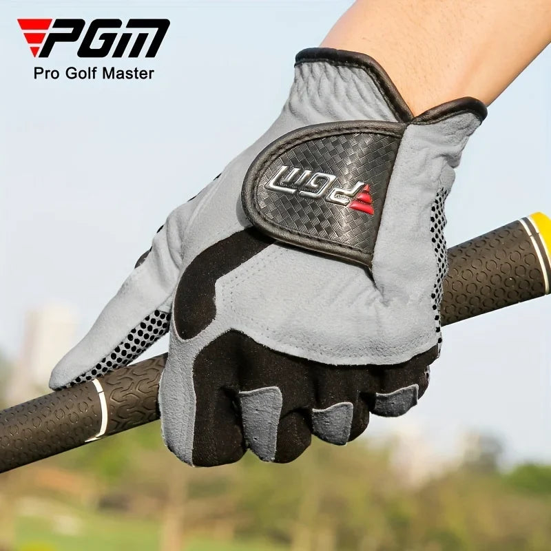 PGM Professional Golf Gloves – Breathable Microfiber, Non-Slip Grip for Club Swing & Putting Training