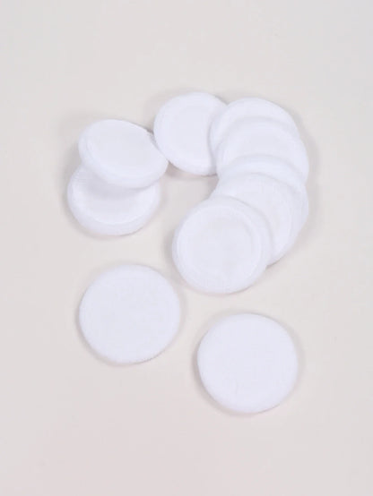 2/5/10/20PCS White Round Powder Puffs – Portable High-Grade Makeup Applicators for Base & Setting