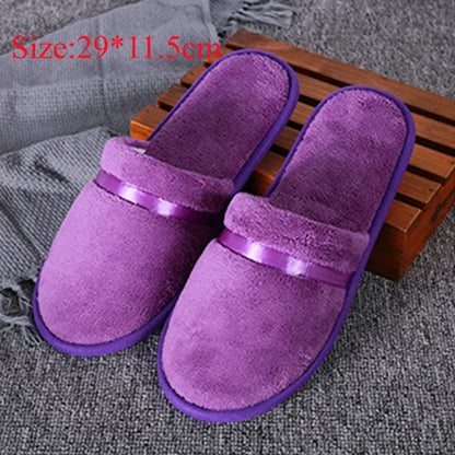 Winter Warm Plush Slippers for Women & Men – Non-Slip Fluffy Indoor House Slides for Bedroom Comfort Couple Home Shoes