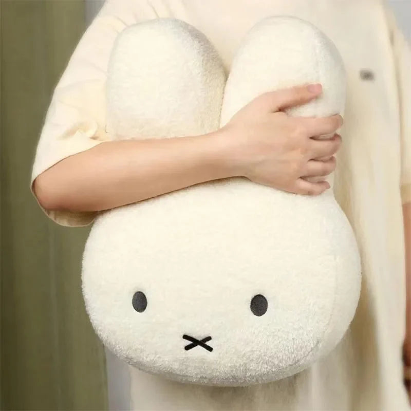 Miffy Black-Eyes Plush Toy - Kawaii Soft Pillow Cushion for Sofa, Bed & Kids’ Gifts