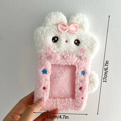 Cute Plush Photo Card Holder - Kpop Idol Bus Card Protector & Picture Album Case