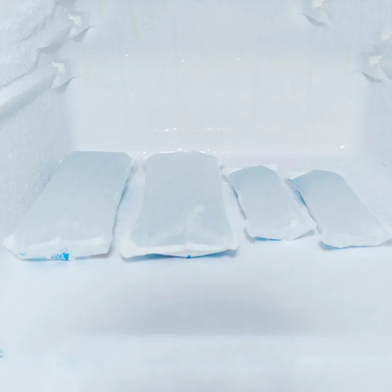 5PCS Reusable Gel Ice Bags — Automatic Water Absorption Insulated Ice Packs for Pain Relief, Cold Compress & Food Cooling