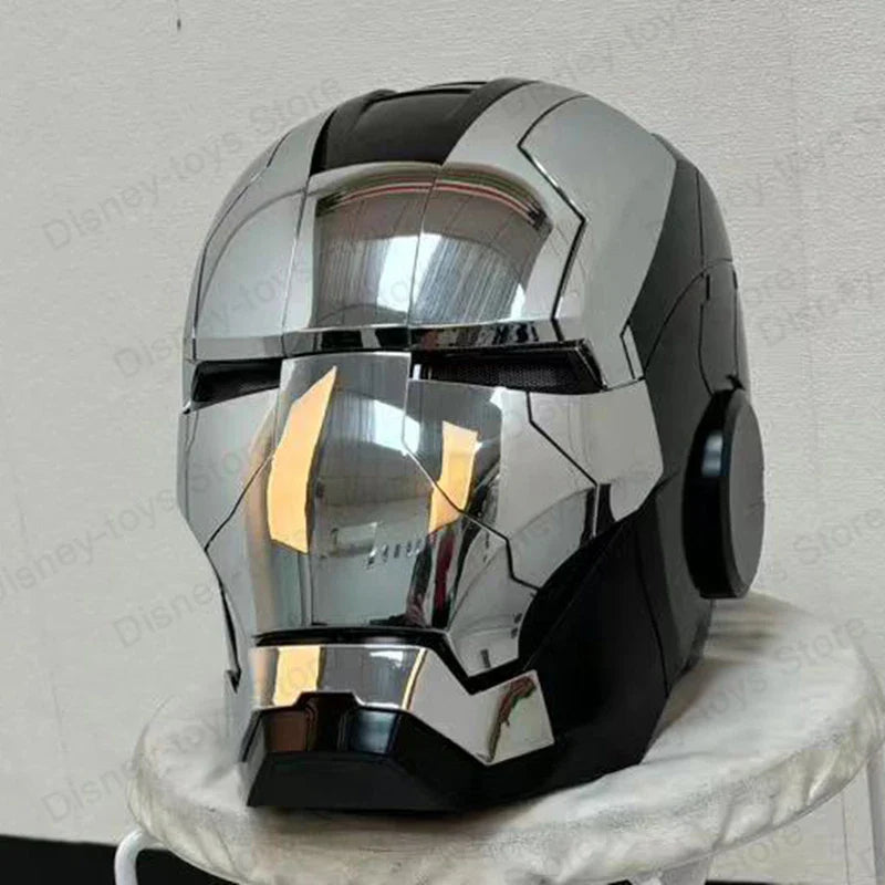 1:1 Iron Man Helmet Mk5 to Mk50 – Avengers War Machine Cosplay with Electric Open/Close, English Voice & Remote Control, Christmas Gift Toy