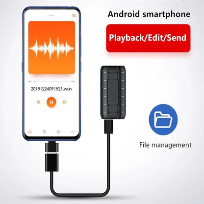 Mini Voice-Activated Digital Recorder – 500-Hour Portable Professional Sound Dictaphone