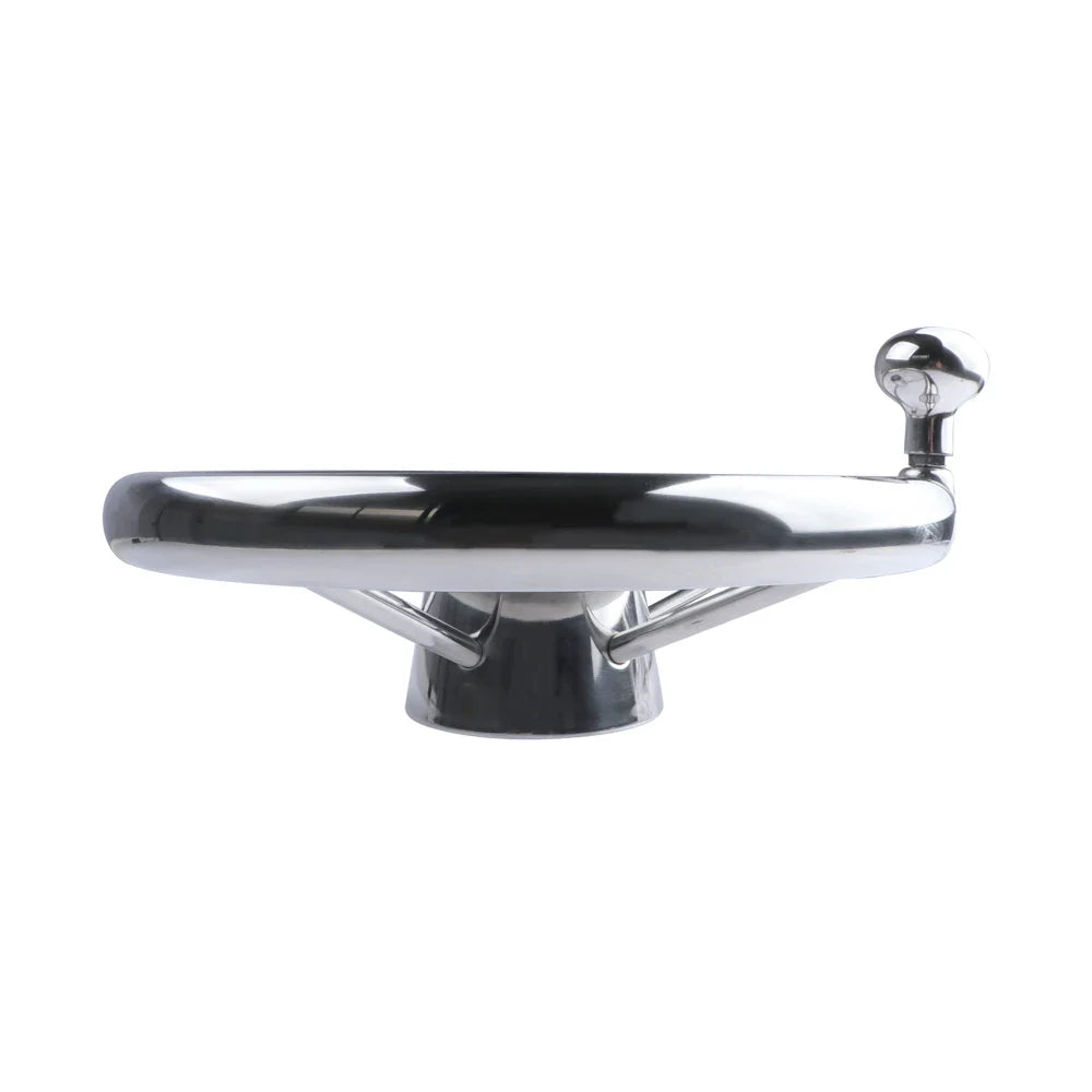 11" Stainless Steel 5-Spoke Boat Steering Wheel with Knob | 25° Marine Yacht Accessory
