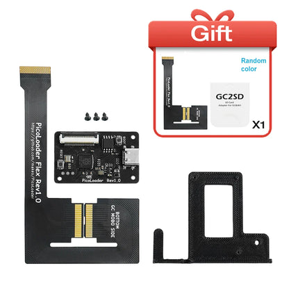 RetroScaler Black PicoLoader Flex Cable – No-Weld SD2SP2/GC2SD SDGecko for Nintendo GameCube Console