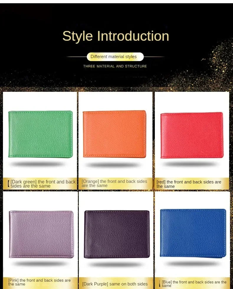 PU Leather Driver License Holder — Car Document Wallet for ID, Pass, Certificate, and Card Storage