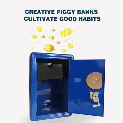 Vertical Mini Metal Safe: Household Insurance Box for Car Keys, Desktop Decoration, Piggy Bank