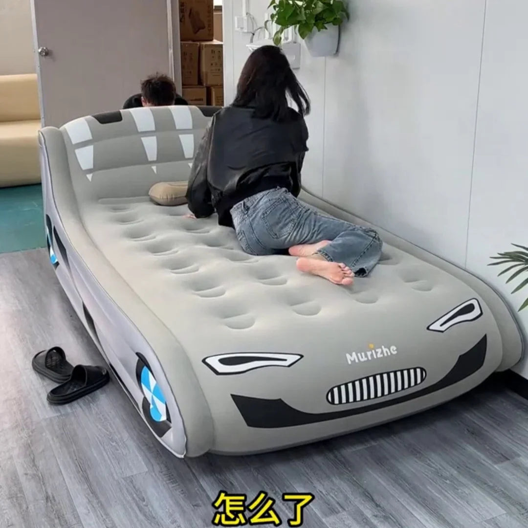 Sun Shepherd Inflatable Air Mattress - Automatic Single Double Camping Bed with Backrest